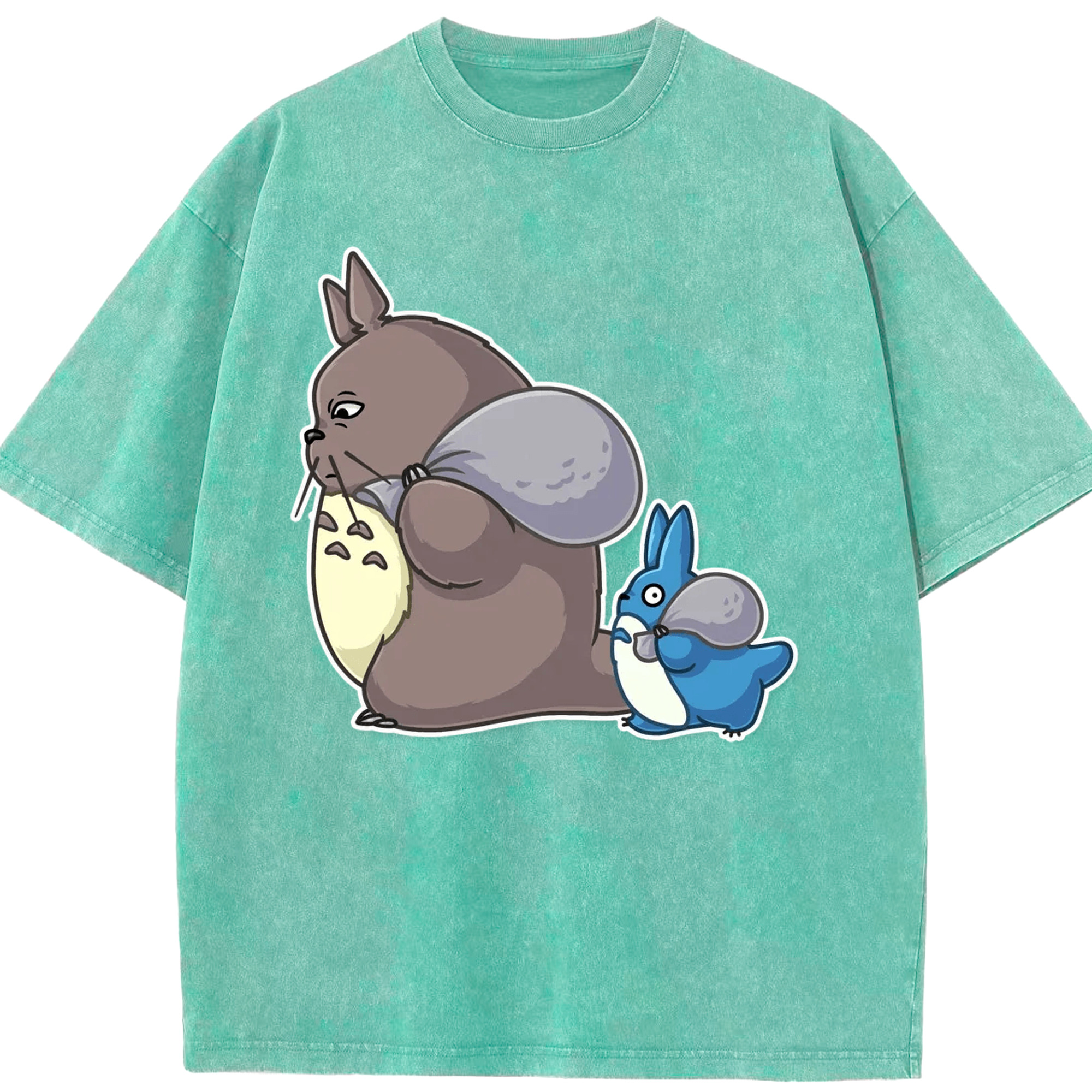 （画像用） となりのトトロ 草壁メイ 草壁サツキ My Neighbor Totoro Satsuki Kusakabe Mei Kusakabe 綿100% ヴィンテージ風 半袖Tシャツ（フロントプリント）